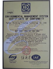 ISO14001环境管理体系认证证书英文版